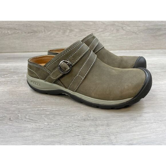 Keen Presidio II Women's Mule Clog Outdoor Leather Brown